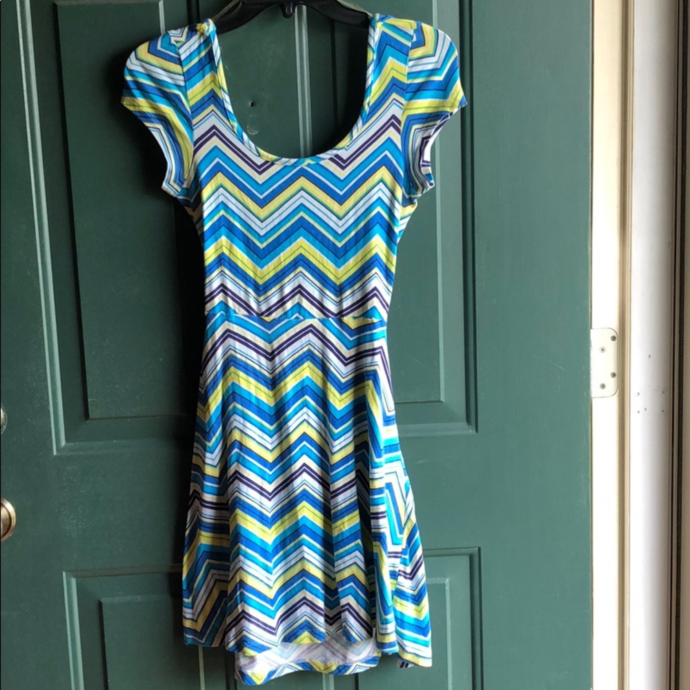 Multicolored backless dress